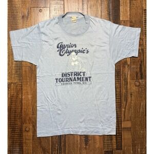 VTG 70s Junior Olympics Wrestling‎ Tee Charles Town WV District Tournament M USA